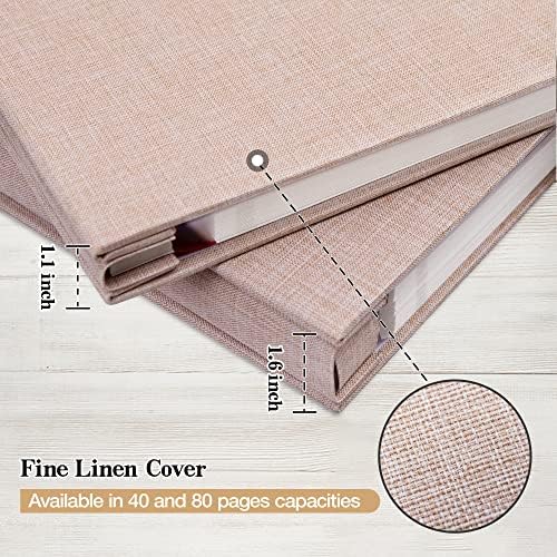 potricher Large Self Adhesive Photo Album 80 Pages, Linen cover, Beige - Image 5