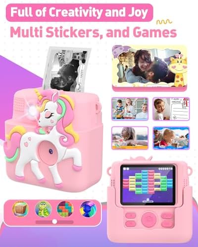 Kids Camera Instant Print,1080P Digital Camera Toy for 3-8 Girls - Image 6
