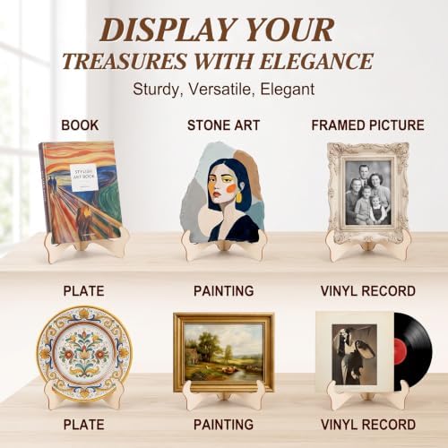 RattanView 6" 24 Pcs Wooden Plate Stands for Display Picture Holder Stand - Image 5