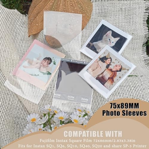 3"x3.5" Photo Card Sleeves 100pcs fits Fujifilm Instax Square Film - Image 2
