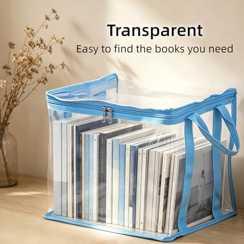 4 Pack Clear Comic Book Storage Containers, Blue - Image 5