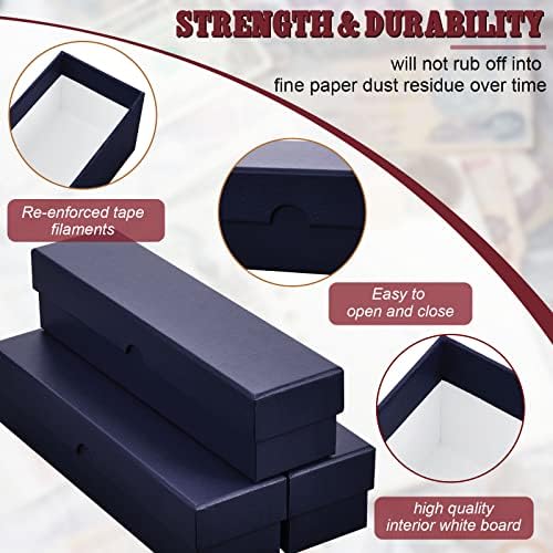Teling 8 Pcs 2x2 Coin Storage Collectors Box, 9 x 2 x 2 Inches, Blue - Image 3