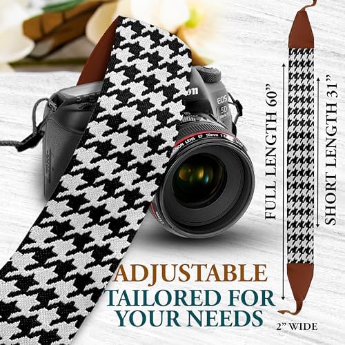 Art Tribute Custom Black White Sketch Camera Strap - Add Your Text and We Make It Especially For You Get Your Own Personalized Stocking Stuffer & Christmas Gift Camera Strap, No Shipping Cost! - Image 6