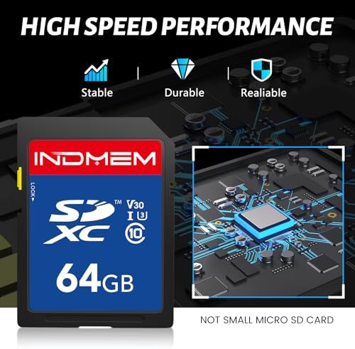 SD Card 64GB, 8-Pack UHS-I Class 10 MLC Flash Memory Card, High-Speed Secure Digital Cards for Cameras, Trail Camera DSLR, Action Cams - Reliable Storage - Image 3