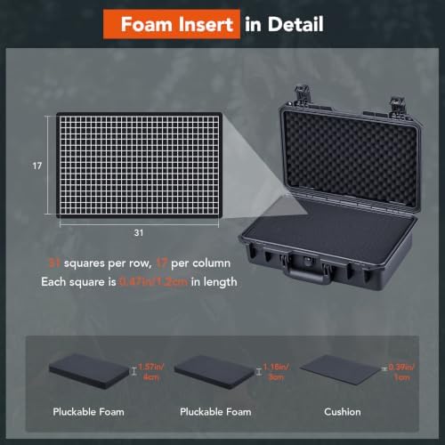 Lykus HC-3910 Waterproof Hard Case with Foam, Inner Size 14.76*7.91*3.86in - Image 7