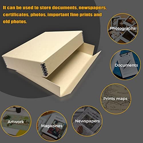 Golden State Art, Archival Storage Box, Tan-11.75x15.25x3 Inch, Pack of 2 - Image 6