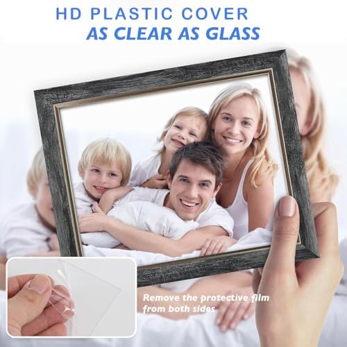XUANLUO 8x10 Picture Frames Set of 4,Rustic Retro Photo Frame(Grey) - Image 6