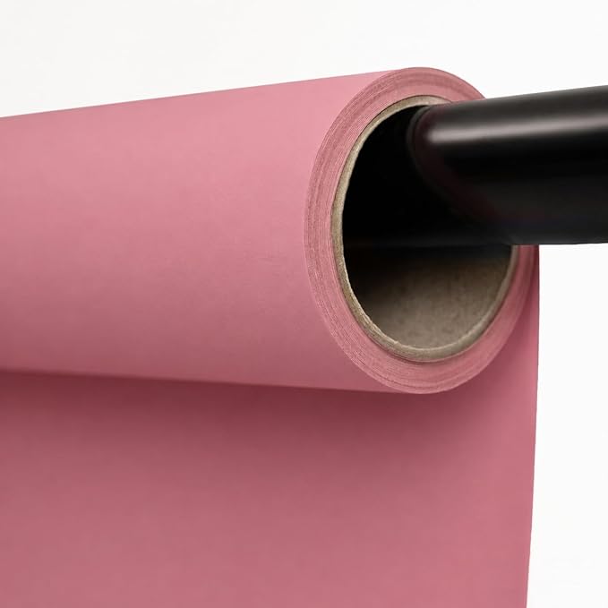 Kate Seamless Paper Backdrop Pink Paper Backdrop for Photoshoot (86''x32.8' Carnation Pink) by KateBackdropforPhotography