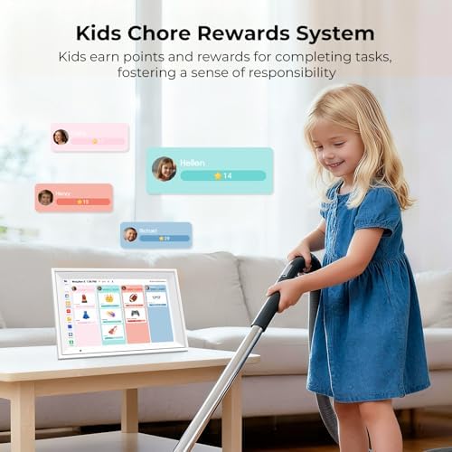 Digital Picture Frame, 10.1 Inch Digital Calendar with 1280 * 800 HD IPS Touch Screen, Smart Photo Frame Built-in 32GB Memory, Auto-Rotate Easy Setup to Share Photos or Videos via AiMOR APP (White) - Image 7