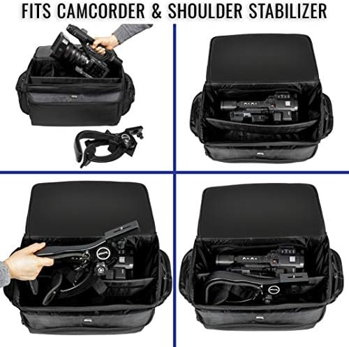 Ultimax’s Extra Large, Water-Resistant Gadget Bag Compatible With Camcorders and Accessories for Panasonic AG-AC160, AC30, AC90A, AC130A, AF100, HVX200, UX90, UX, 180HC-X1000, HC-X1, And More - Image 2