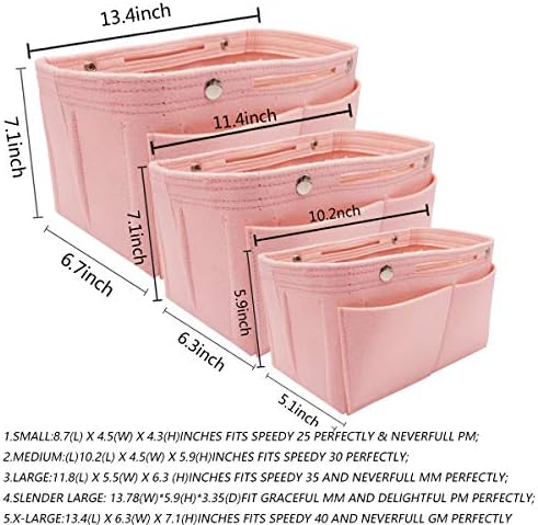 LEXSION Purse Organizer Insert Multi Pocket Bag Organizer Shaper - Image 7