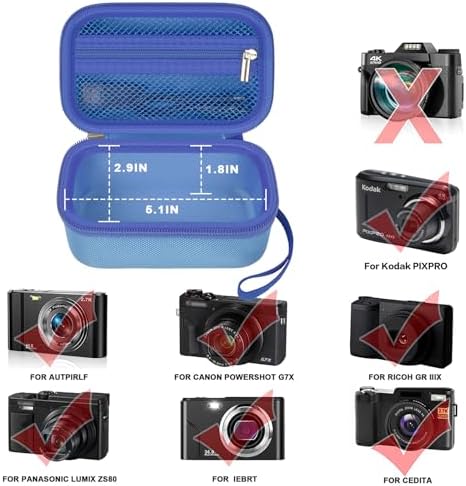 Digital Camera Case for Travelers & Vloggers, Case Only, Blue - Image 2