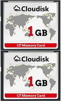 Pack of 2 Compact Flash Card 1GB CF 2.0 Performance for Vintage Digital Camera and Industry Equipment (1 GB) by Cloudisk