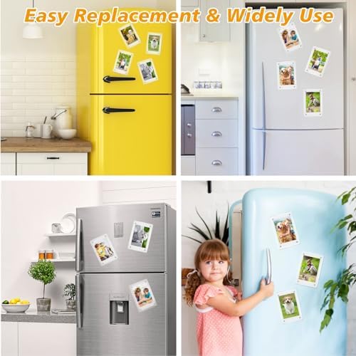 24 Packs Acrylic Magnetic Photo Frame for Refrigerator Double Sided Magnetic Polaroid Frames for Pictures Instax Mini Frame Super Clear 2.36 x 3.54 Inch - Image 5
