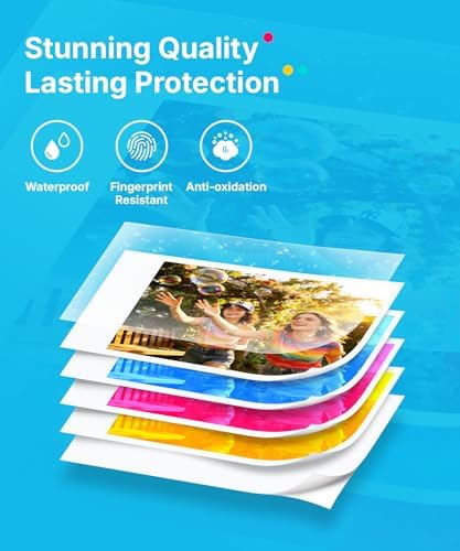 Liene Pearl N200 Pro Portable Photo Printer, Instant Mini Picture Printer for iPhone Smartphone, Thermal Dye Sublimation, Bluetooth Sticker Printer 50 Sheets 2x3 Adhesive Paper & 5 Cartridges, Gold - Image 6