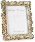Cuspin 6x8 Picture Frame Gold Vintage Palm Leaf Textured Resin Frame by Cuspin