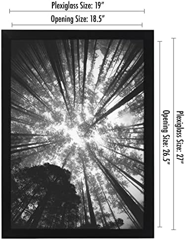 Americanflat 19x27 Poster Frame - Engineered Wood - Black - Image 2