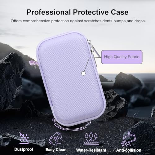 RAIALL Camera Case for Canon PowerShot SX740 HS/ SX730 HS/ SX720 HS/ SX620 HS Digital Camera, 4K Video Camera Hard Carrying Case Protective Travel Bag, Mesh Pocket for Batteries and USB Cable, Purple - Image 6