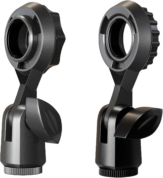 2 Pack Condenser Microphone Clip Holder with 7/8'' Thread Mount Condenser Mic Holder Adapter for Cardioid Diaphragm Studio Condener Microphones Stand Recording Streaming Vocal Mic Boom Arm - Image 8