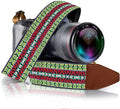 Art Tribute Camera Strap - Shoulder, Crossbody & Neck Camera Strap for Photographers, Fits All Cameras, Canon Nikon Sony Fujifilm, Padded Strap W/Quick Release, Embroidered Cotton & Leather Ends by ArtTribute