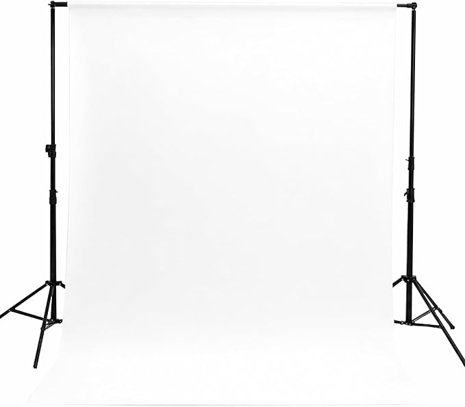 Kate White Photography Backdrop Solid White Photo Background for Portrait | Pure White Cloth For Portraits, Headshots, Product Photos, Videos, Streaming, Parties And Studio Shoots 8ft×10ft by KateBackdropforPhotography