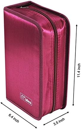 CCidea CD Case DVD Storage Holder, 128 Capacity DVD Cases Organizer CD Plastic Protective Carrying Binder,Portable Cd Wallet for Home Travel (Red), 128-red, L11.4 xW 6.4 x H3.5 INCH, Beauty Case - Image 3