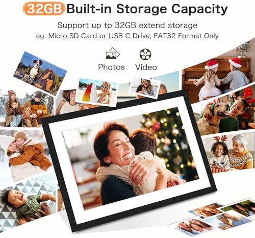 Frameo 10.1'' Digital Picture Frame WiFi, Electronic Photo Frame Slideshow - Image 3