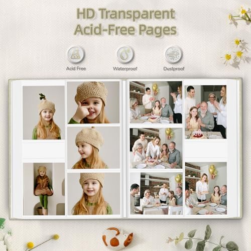 popotop Photo Album 4x6-600 Photos Photo Books with 600 Horizontal and Vertical Pockets,Linen Cover Albums for Family Wedding Anniversary Baby Vacation Pictures - Image 3