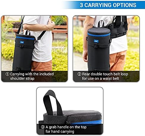JJC Deluxe Lens Case Pouch Bag for Nikon Z 180-600mm Lens Below 5.5"x14.6" - Image 6