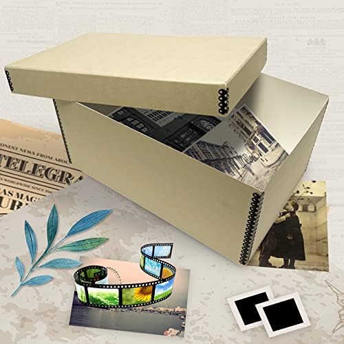 Golden State Art, Archival Photos Storage Boxes, 5"x7"x12", Tan - Image 5