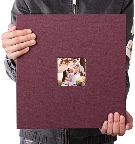 HoneyTolly Large Photo Album Self Adhesive, DIY Scrapbook Album for 600 Photos, 13"x12.6" 120 Pages Linen Cover Memory Book(Purple) - Image 6