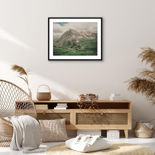 Americanflat 22x28 Poster Frame - Matted to 18x24 - Slim Molding - Black - Image 5