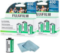 FUJIFILM 400 Color Negative Film (35mm Roll Film, 36 Exposures, 6-Rolls, 2-Pack) + BluebirdSales Microfiber Cleaning Cloth by FUJIFILM