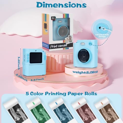 Cudinham Kids Camera Instant Print, Gifts for Age 3-12 Kids, 5 Rolls Paper - Image 6