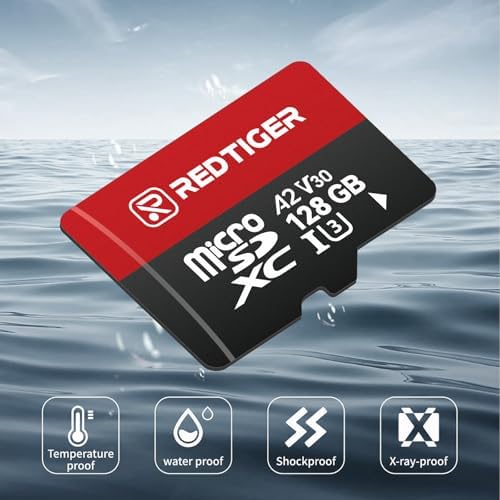 REDTIGER High Speed 128GB Micro SD Card with Adapter, microSDXC UHS-I Class 10, U3, V30 A2, Support for Dash Cam and 4K Video Recording, Compatible with F7NP-V07&F9&F7NT-V04&F17&VP20&A4&F17PLUS - Image 3