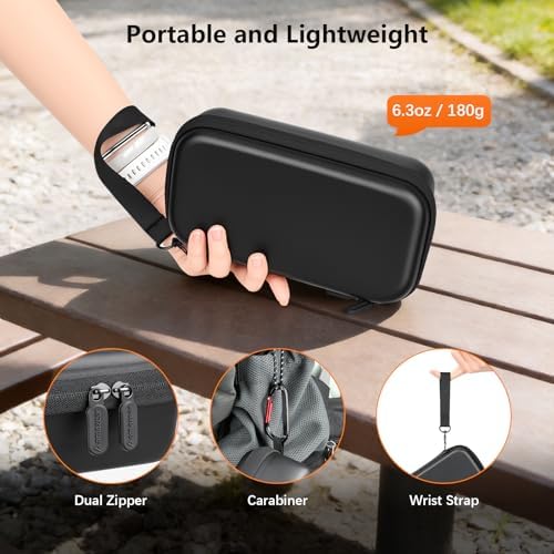AMAZEAR Portable Carry Case for DJI OSMO Pocket 4 / Xtra Muse, Pocket4 Accessories Hard Shell Bag for Protection, Storage, Organizer, with Shoulder Strap, Black - Image 6