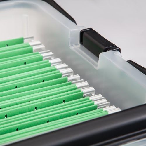 IRIS USA 4-Pack File Box Organizer with Wing Lid Letter/Legal 18 Qt, Clear - Image 6
