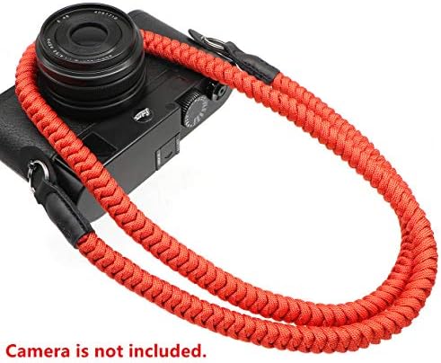 Paracord Camera Strap Long Camera Neck Shoulder Strap for SLR DSLR Digital Mirrorless Cameras 47inch/120cm Red - Image 4