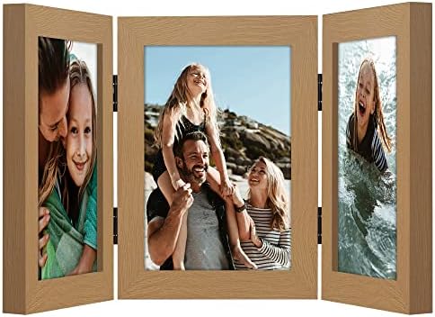 Americanflat 4x6 Hinged Triple Picture Frame - Engineered Wood - Dark Oak - Image 6