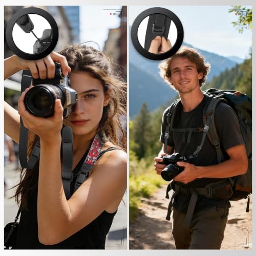 Adjustable Camera Neck Strap, Vintage Embroidered Shoulder & Crossbody Camera Strap with 4 Connection Ways, Anti-Slip Camera Strap for DSLR, Mirrorless & Camcorder, Travel & Outdoor Photography Gear - Image 2