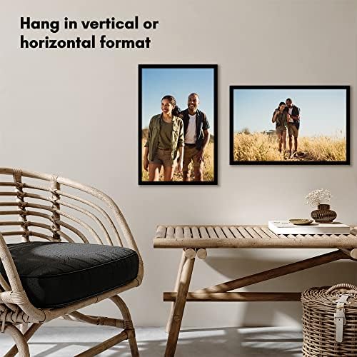 Americanflat 14x22 Picture Frame with Polished Plexiglass - Signature Collection - Gallery-Style Frames Made of Engineered Wood - Photo Frame for Wall Display - Black - Image 6