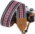 Padwa Lifestyle 2" Wide Classic Crazy Horse Art Cowhide Head Cotton Camera Straps for Photographers by PadwaLifestyleCameraStrap
