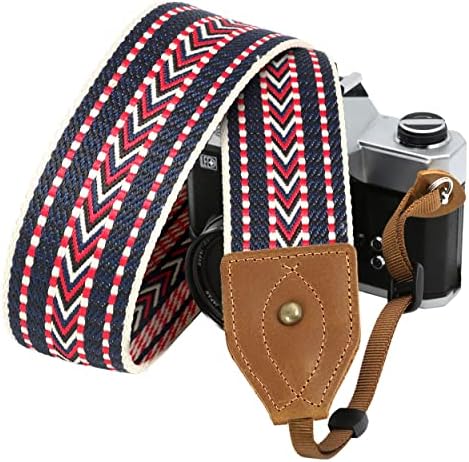 Padwa Lifestyle 2" Wide Classic Crazy Horse Art Cowhide Head Cotton Camera Straps for Photographers by PadwaLifestyleCameraStrap