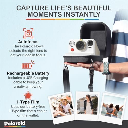 Polaroid Now Generation 3 I-Type Instant Camera (Pebble White) Bundle with Color I-Type Film (8 Exposures), Hard Protective Case and Wrist Strap - Image 7