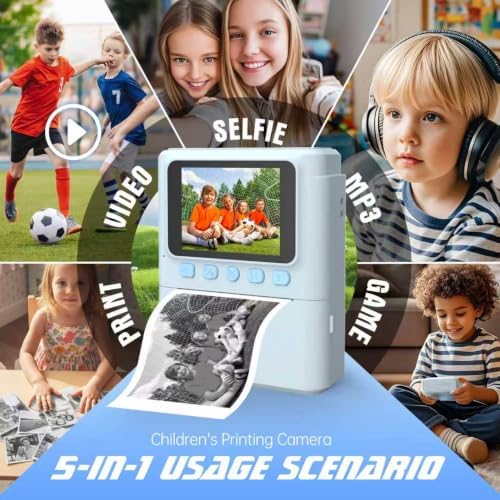 Mason & Friends Kids Print Camera Gift Set, 1080P Video, 16X Digital Zoom, Easy-to-Use Design for Boys and Girls Ages 3-12 - Image 7