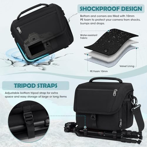 RAINSMORE Camera Bag, DSLR SLR Mirrorless Camera Case for Photographer - Image 4