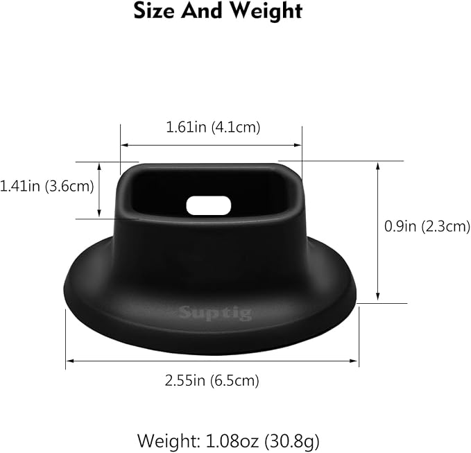 Suptig Tripod Mount, Silicone Non-Slip Desktop Mount for DJI Osmo Pocket 3, Osmo Pocket 3 Accessories(Black) - Image 6