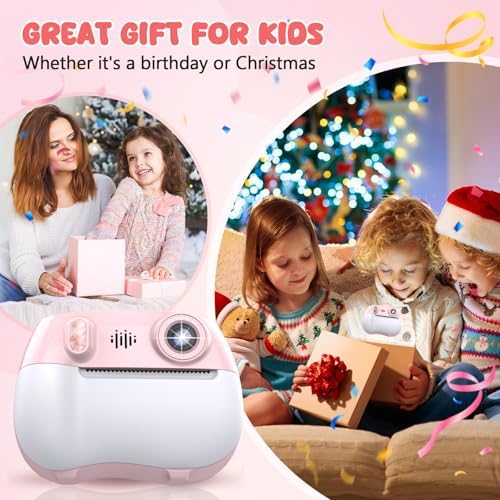 Kids Camera Instant Print 1080P Front Rear Dual Selfie - Toddler Cameras with Digital Video Games,32GB & 5-Colored Print Paper/ 250 Photos,Easy to Use & Great Toys Gifts for Boys Girls, Ages 3-12 - Image 5