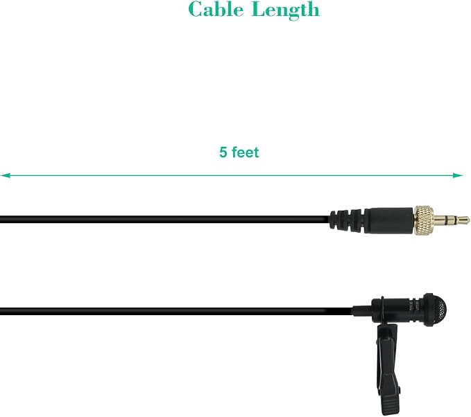 2-Pack Mic Replacement for DJI, Rode, Sennheiser Wireless Transmitter Lavalier Lapel Microphone - Wearable, Omnidirectional, 3.5mm TRS - Image 2