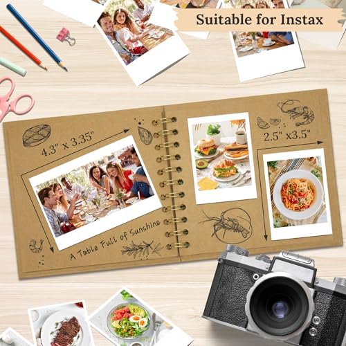 Mini Photo Memory Book 6.3 Inch, 20 Sheets Khaki - Image 4